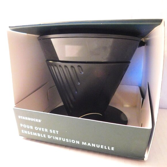 Starbucks Pour Over Coffee Set Black NEW - Picture 1 of 8